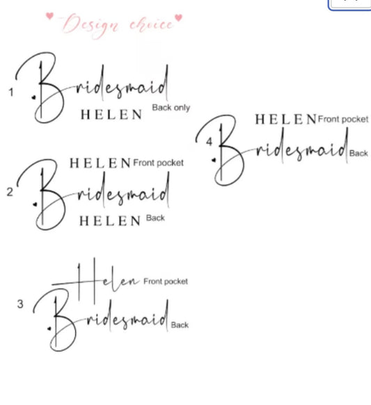 Personalised Bridesmaid Satin PJs, Wedding Party Gifts