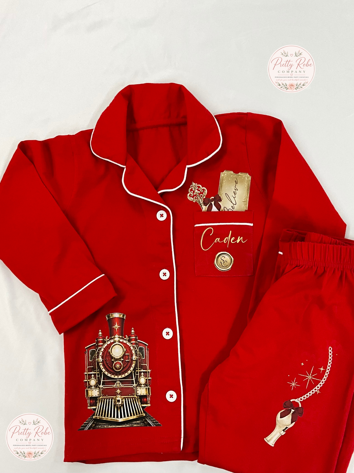 Personalised Family Polar Express Christmas Pyjamas