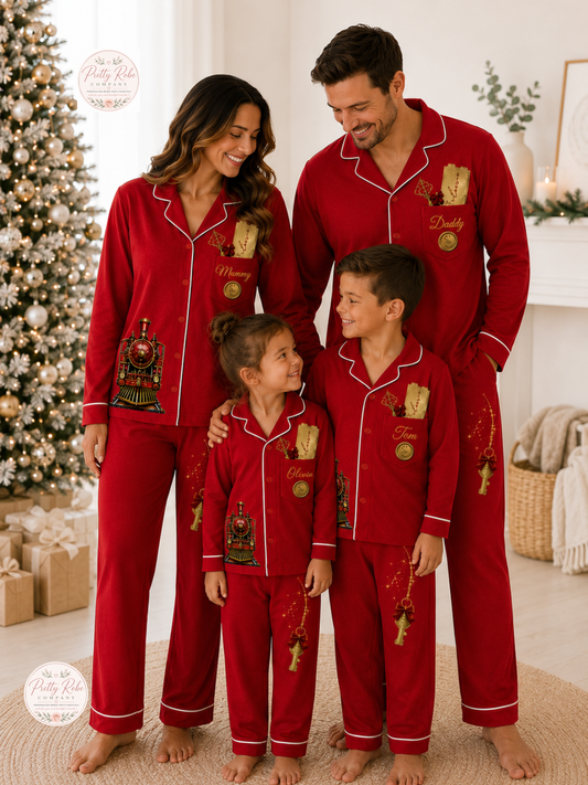 Personalised Family Polar Express Christmas Pyjamas