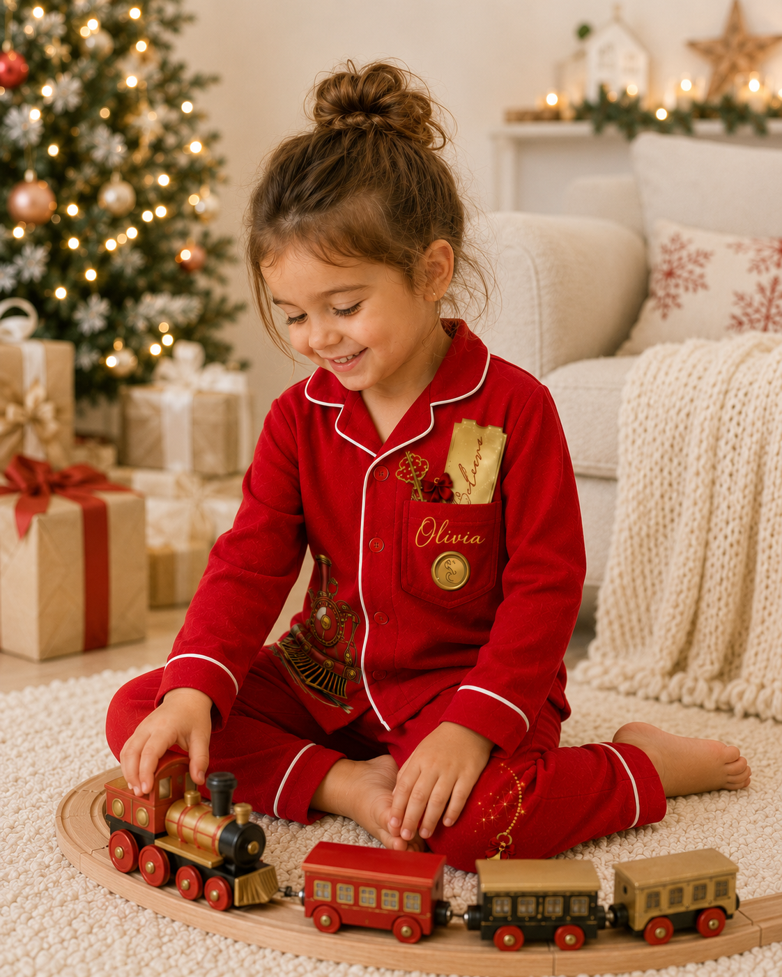 Personalised Family Polar Express Christmas Pyjamas