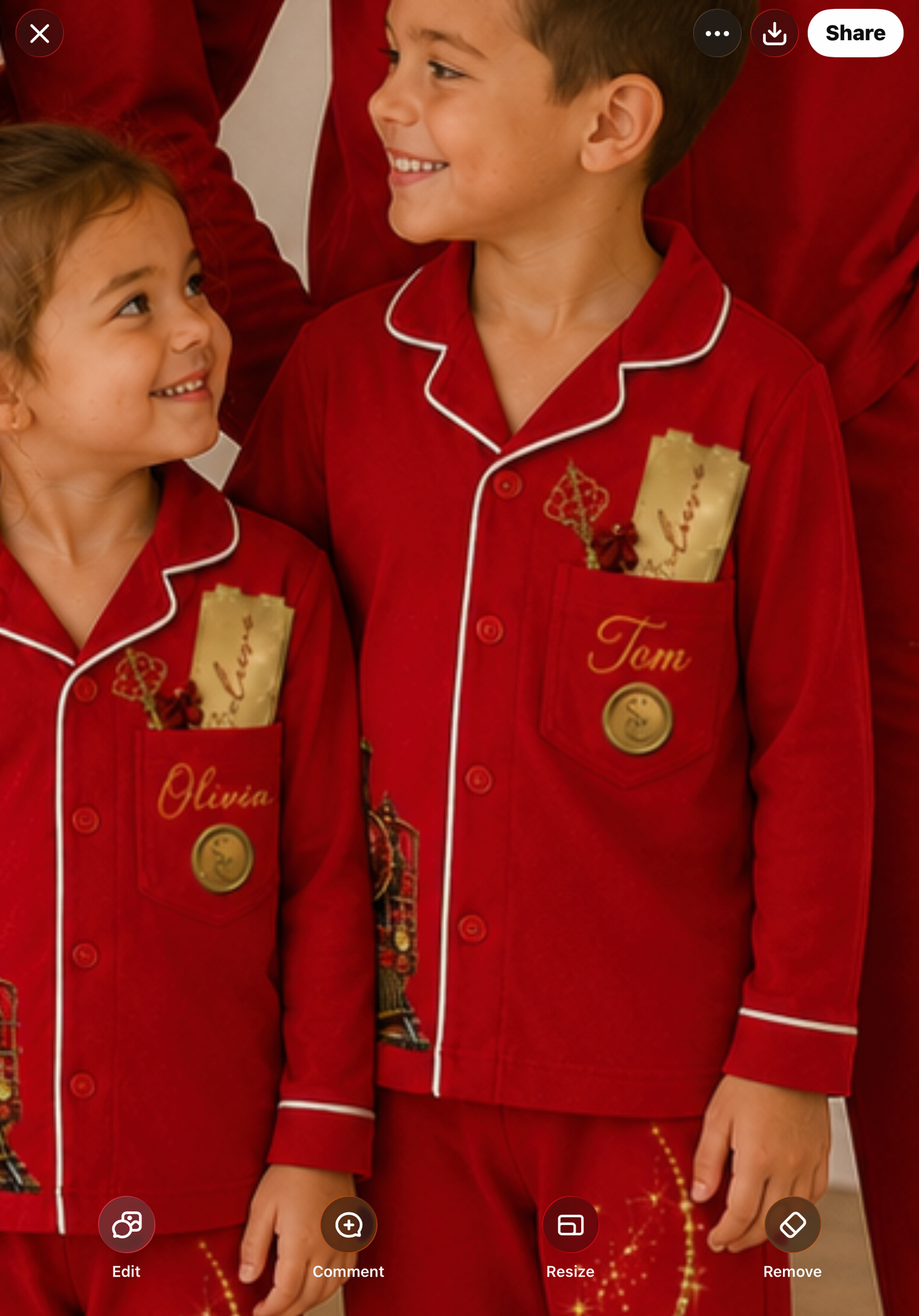 Personalised Family Polar Express Christmas Pyjamas