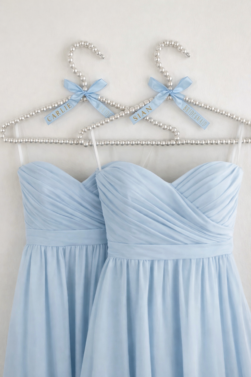 Pearl Wedding Hanger with Personalised Ribbon