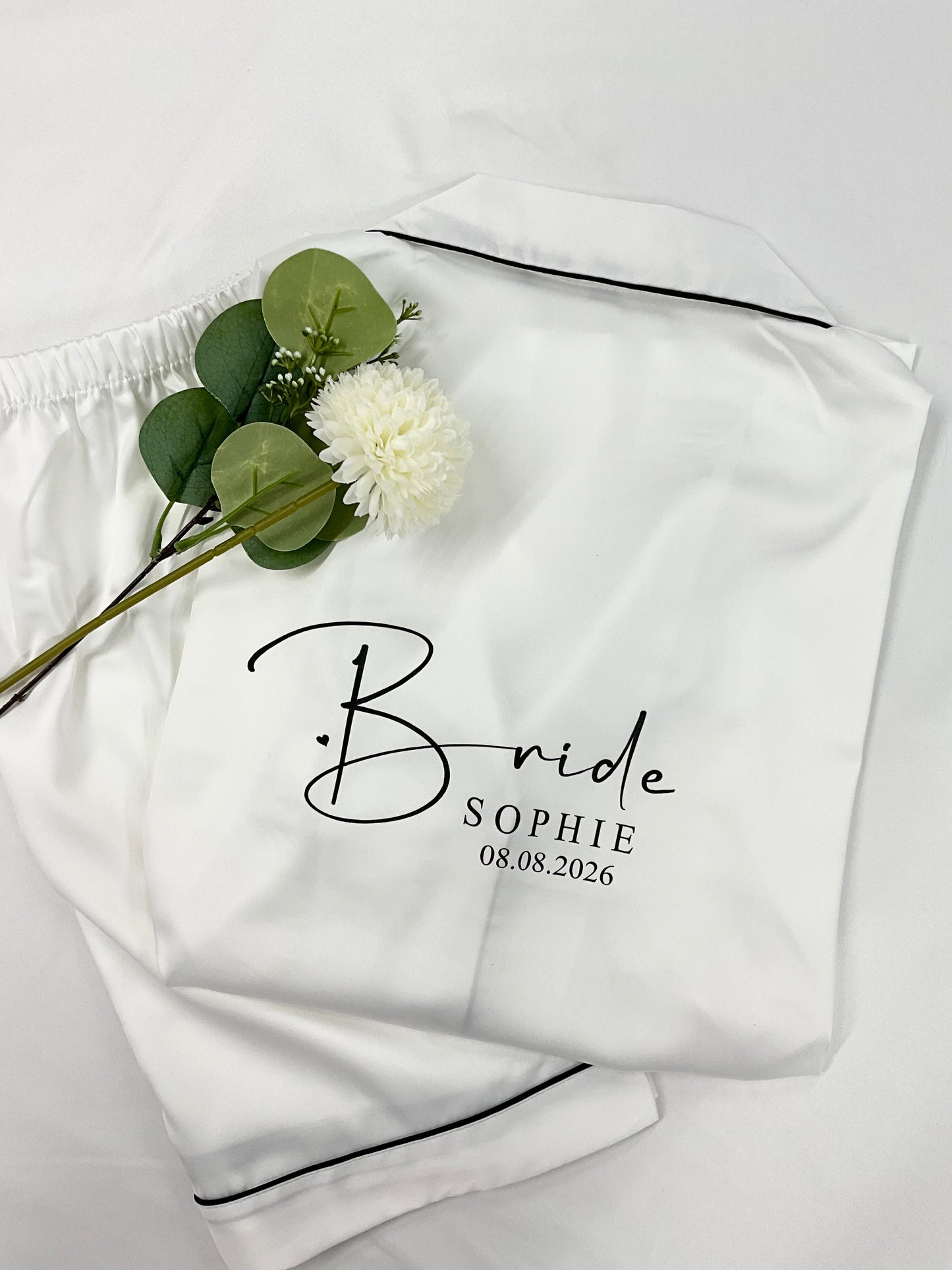 Personalised Satin Pyjamas - Bride & Bridesmaid Wedding PJs