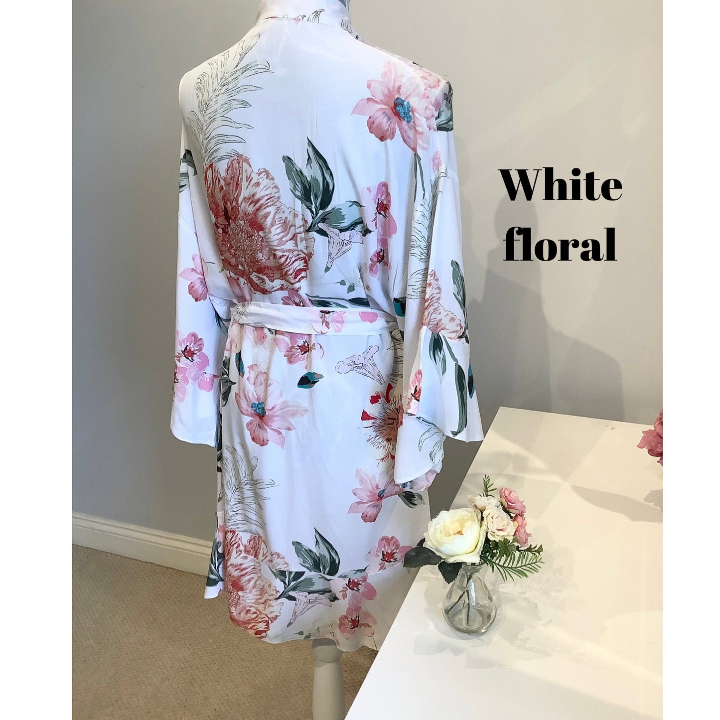 Floral Cotton Wedding Robes  Soft Bridesmaid Robes for Getting Ready | Bride & Bridal Party Gifts