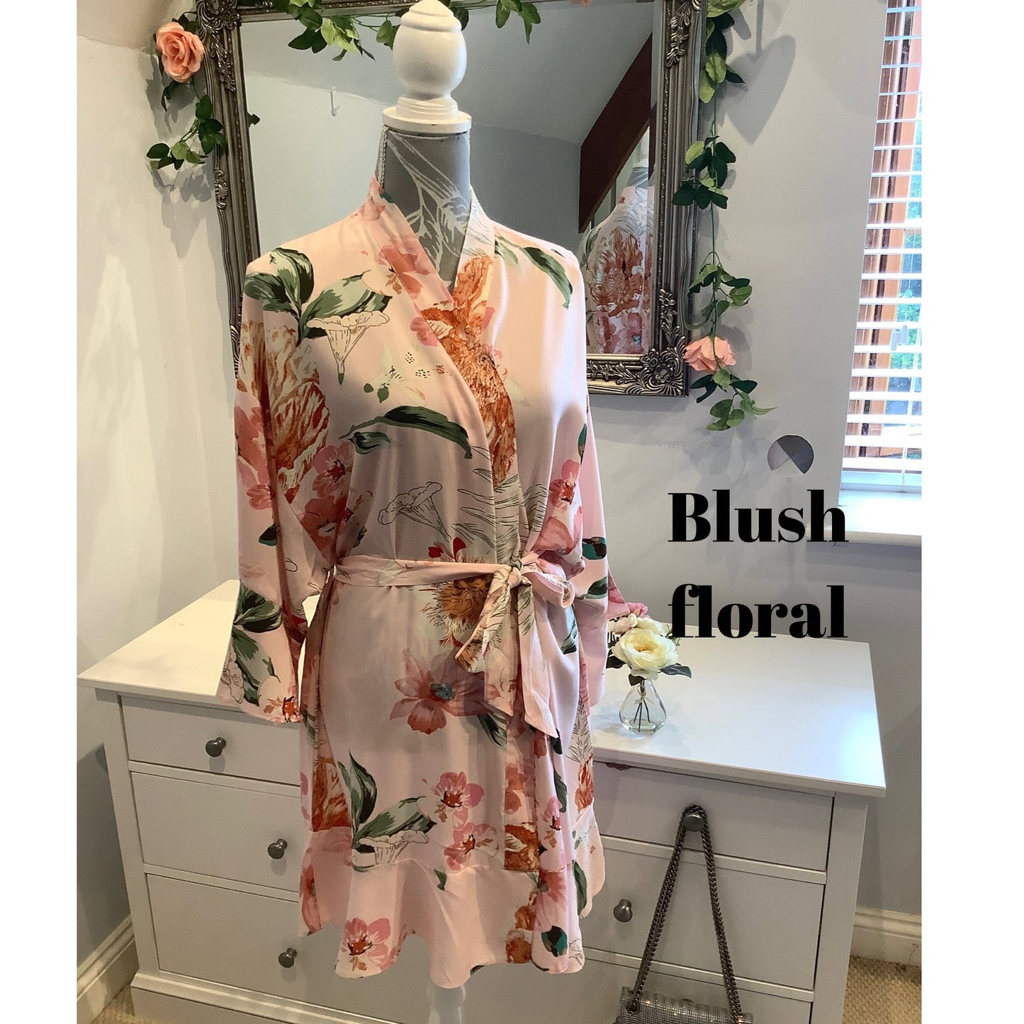 Floral Cotton Wedding Robes  Soft Bridesmaid Robes for Getting Ready | Bride & Bridal Party Gifts