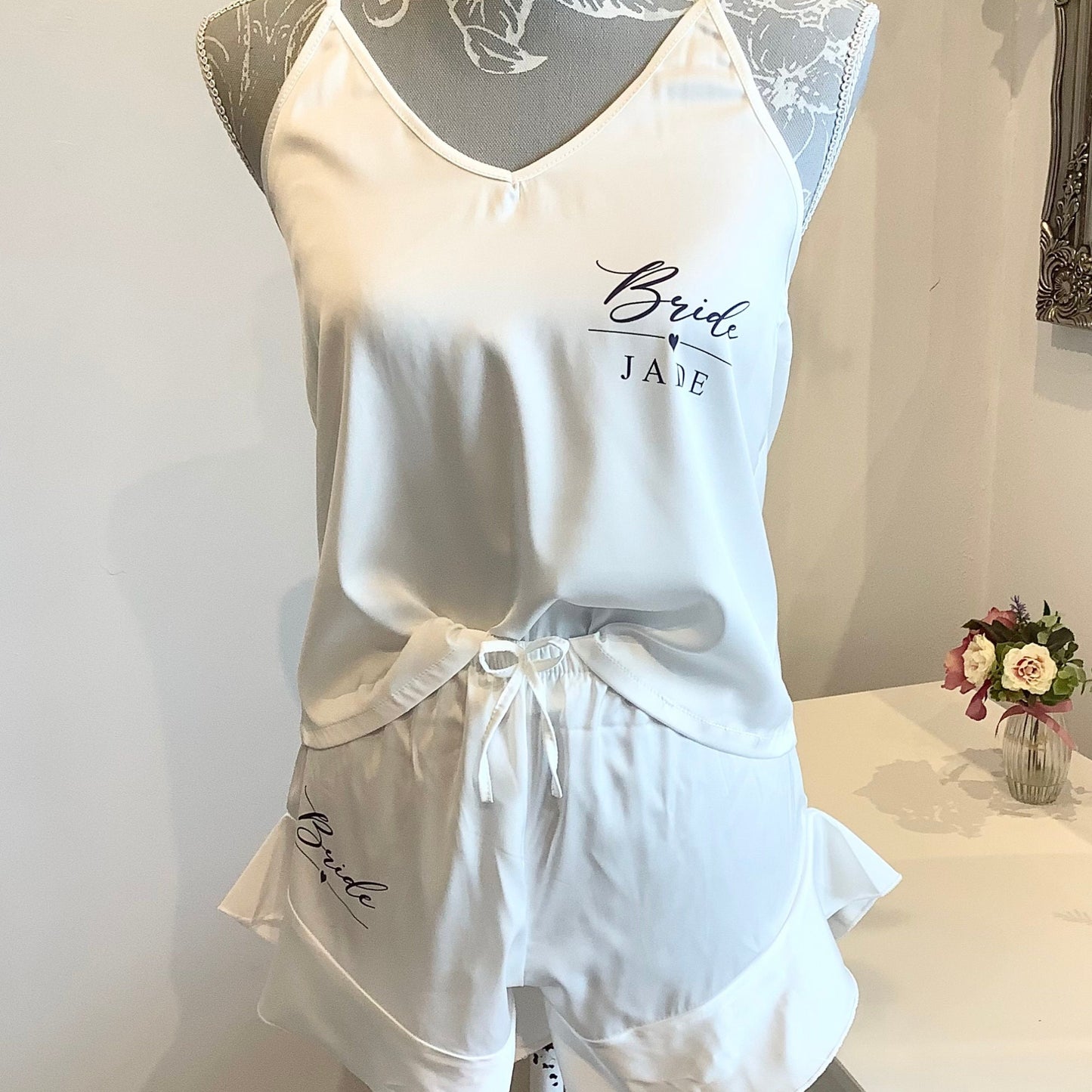 Bridesmaid Satin Cami Pyjamas Set, Hen Party PJs