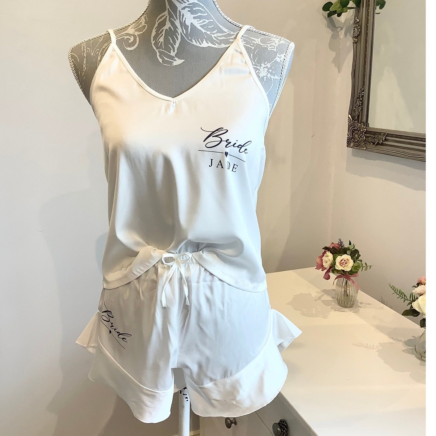 Bridesmaid Satin Cami Pyjamas Set, Hen Party PJs