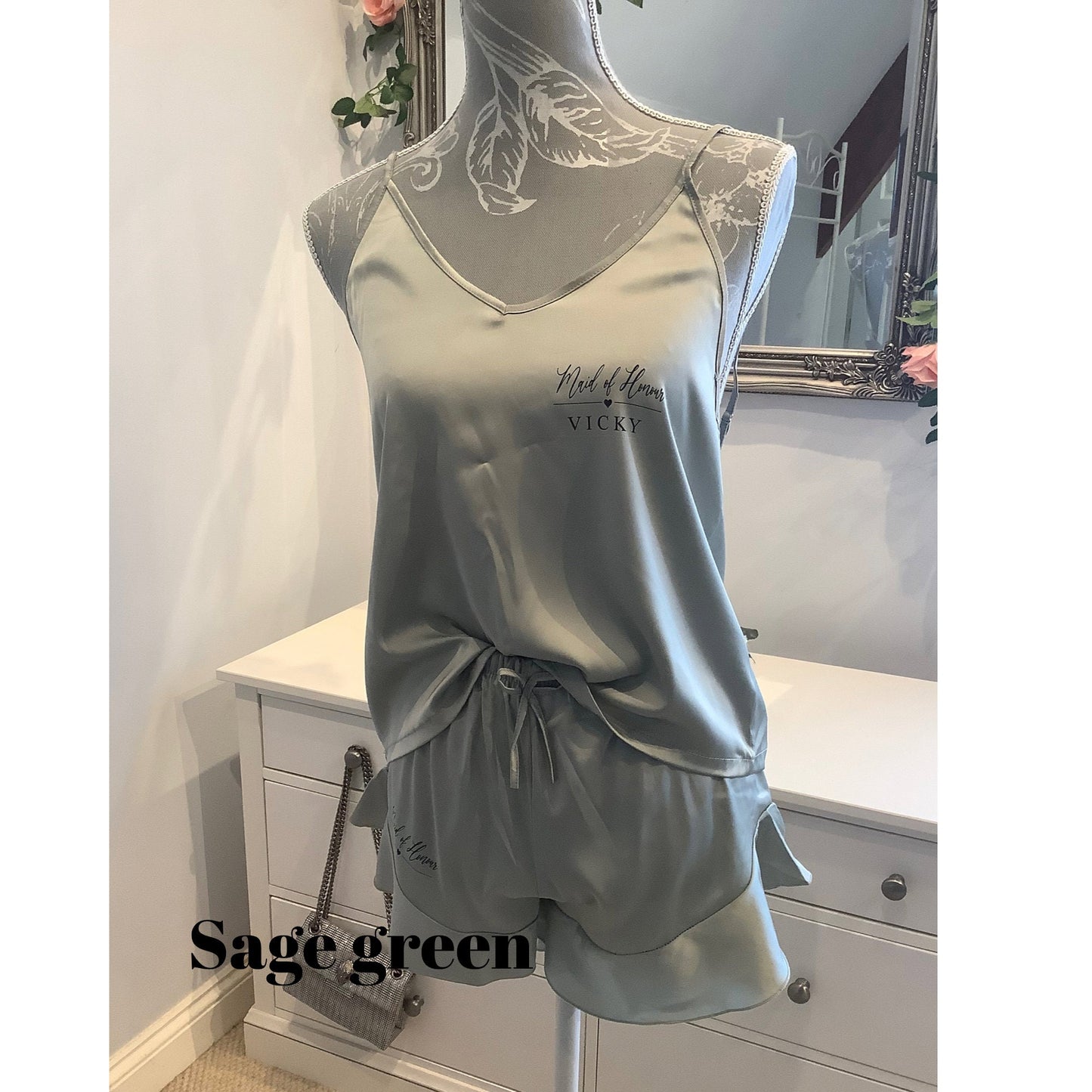 Bridesmaid Satin Cami Pyjamas Set, Hen Party PJs