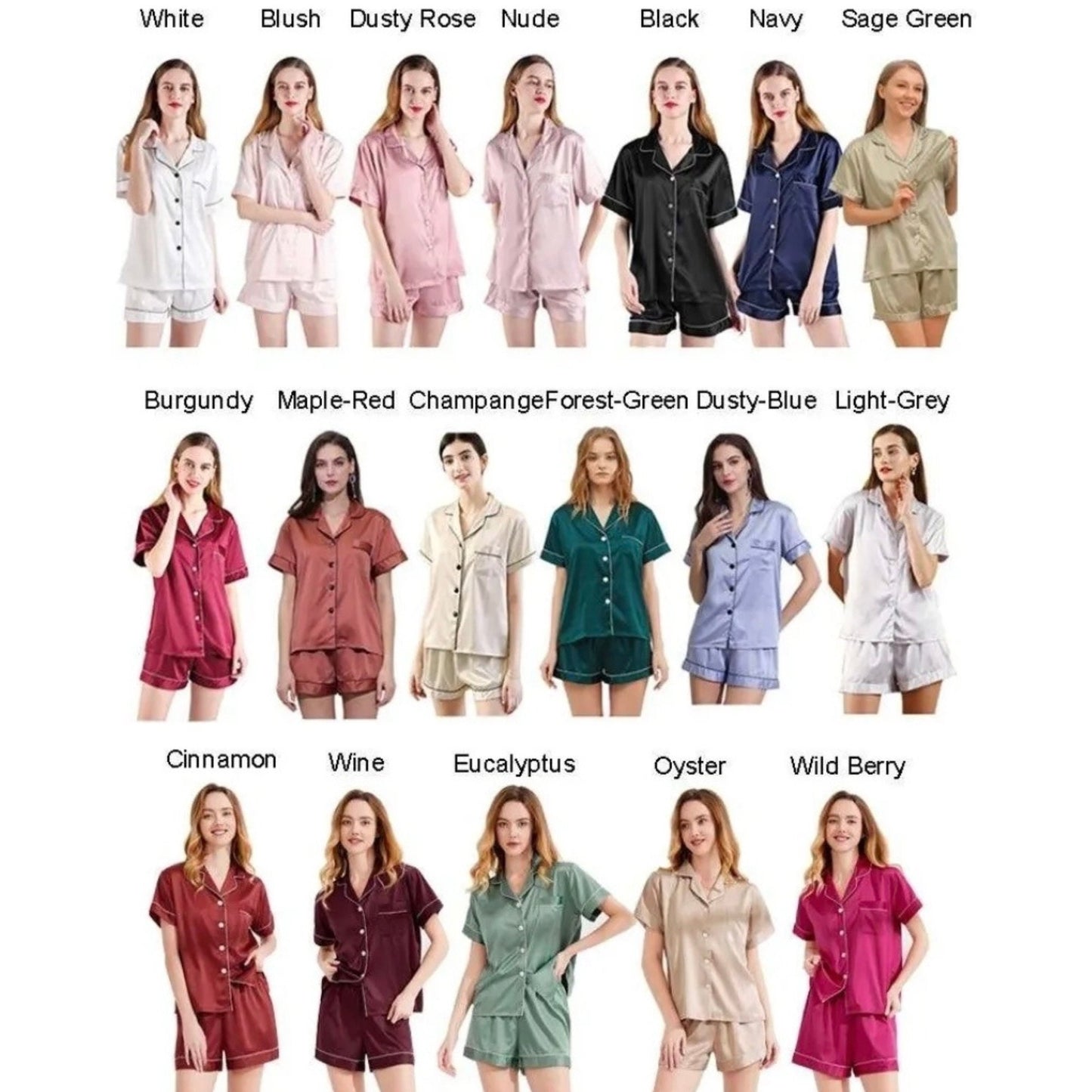 Personalised Bridesmaid PJs with Floral Design | Wedding Morning Pyjamas
