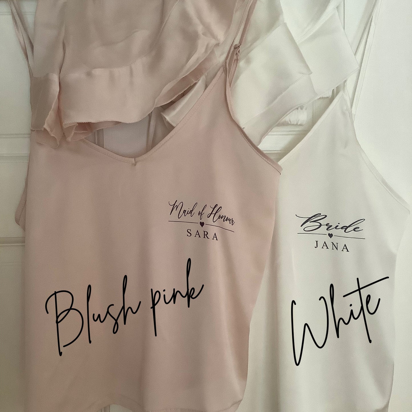 Bridesmaid Satin Cami Pyjamas Set, Hen Party PJs