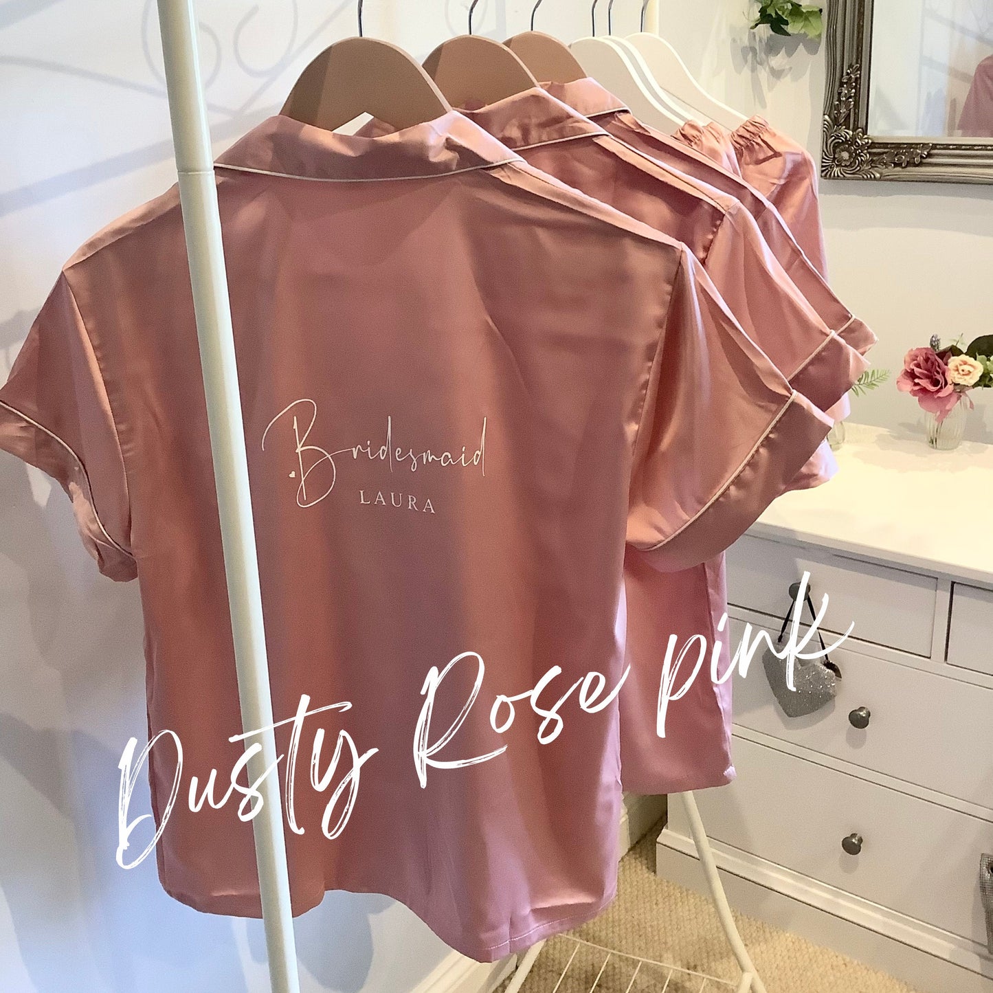 Personalised Satin Pyjamas - Bride & Bridesmaid Wedding PJs