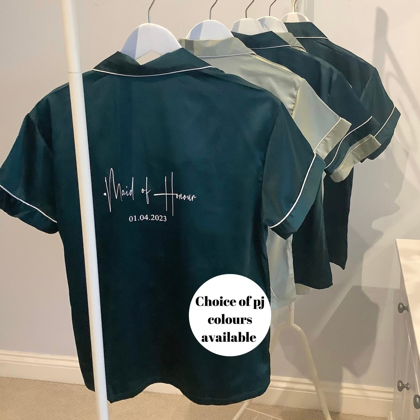Personalised Bridesmaid Satin PJs, Wedding Party Gifts