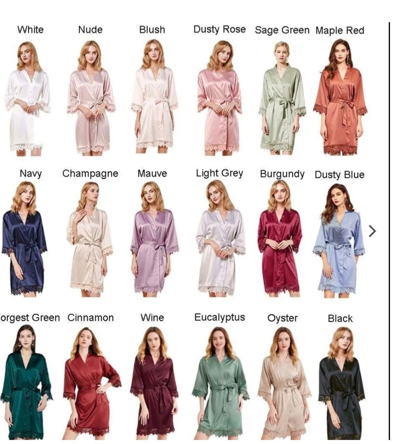 Bridesmaid Lace Robes  Personalised Wreath Name Design | Custom Bridal Party Gift
