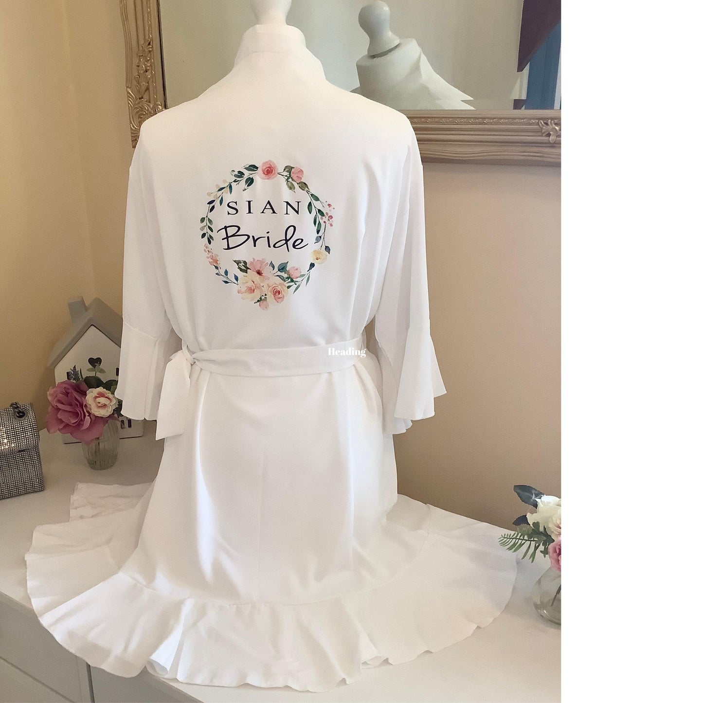 Personalised Bridesmaid Ruffle Robes | Custom Satin Bridal Party Robes