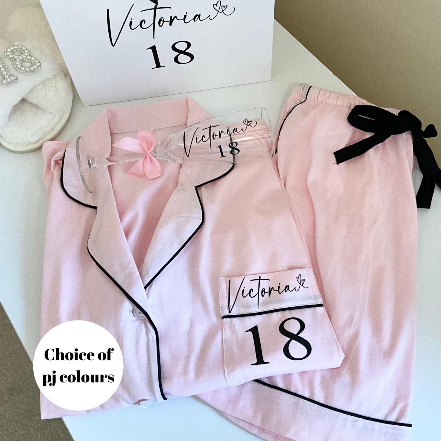 Personalised Cotton Birthday Pyjamas  Custom Name & Age PJs | Soft Birthday Girl Sleepwear Set