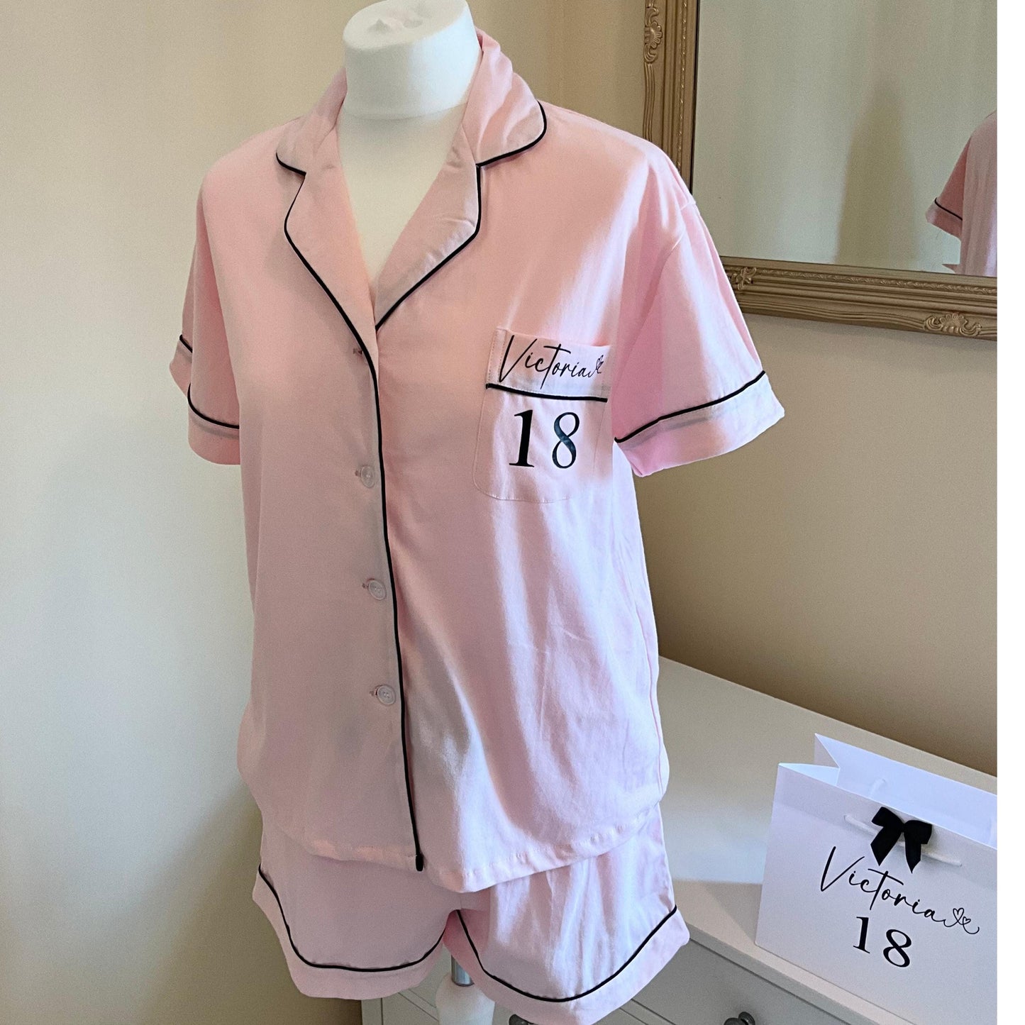 Personalised Cotton Birthday Pyjamas  Custom Name & Age PJs | Soft Birthday Girl Sleepwear Set