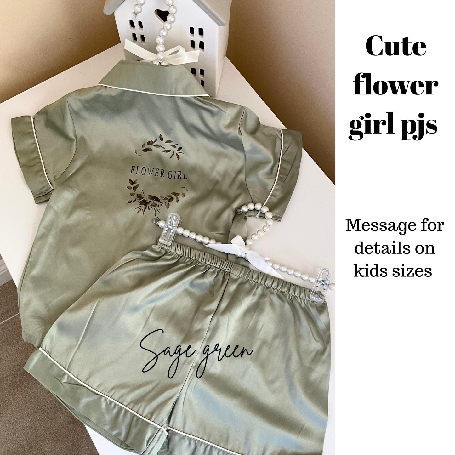 Personalised Bridesmaid PJs with Floral Design | Wedding Morning Pyjamas