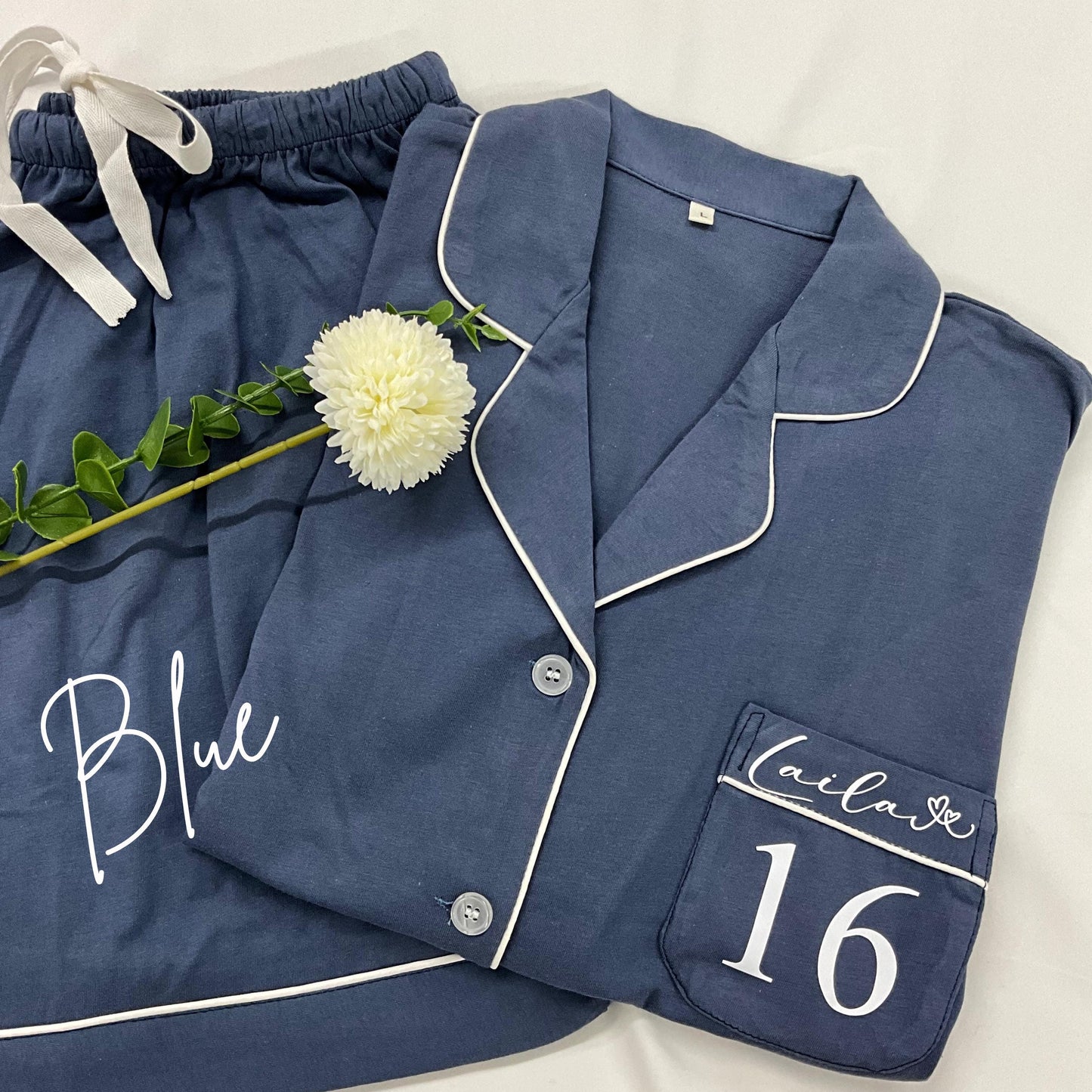 Personalised Cotton Birthday Pyjamas  Custom Name & Age PJs | Soft Birthday Girl Sleepwear Set