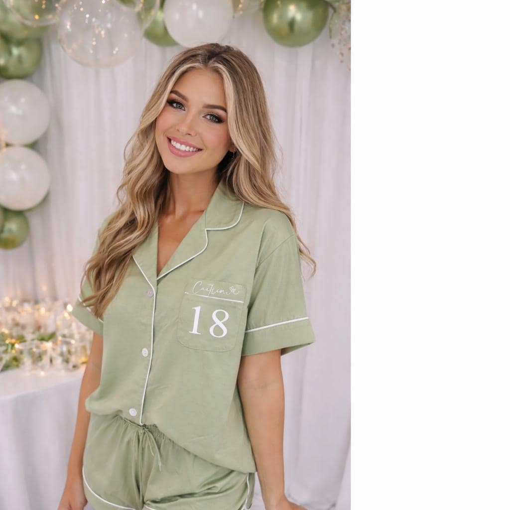 Personalised Cotton Birthday Pyjamas  Custom Name & Age PJs | Soft Birthday Girl Sleepwear Set